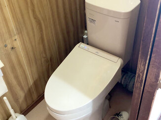 トイレリフォーム 安心して使える便座と水漏れを解消した浴室水栓
